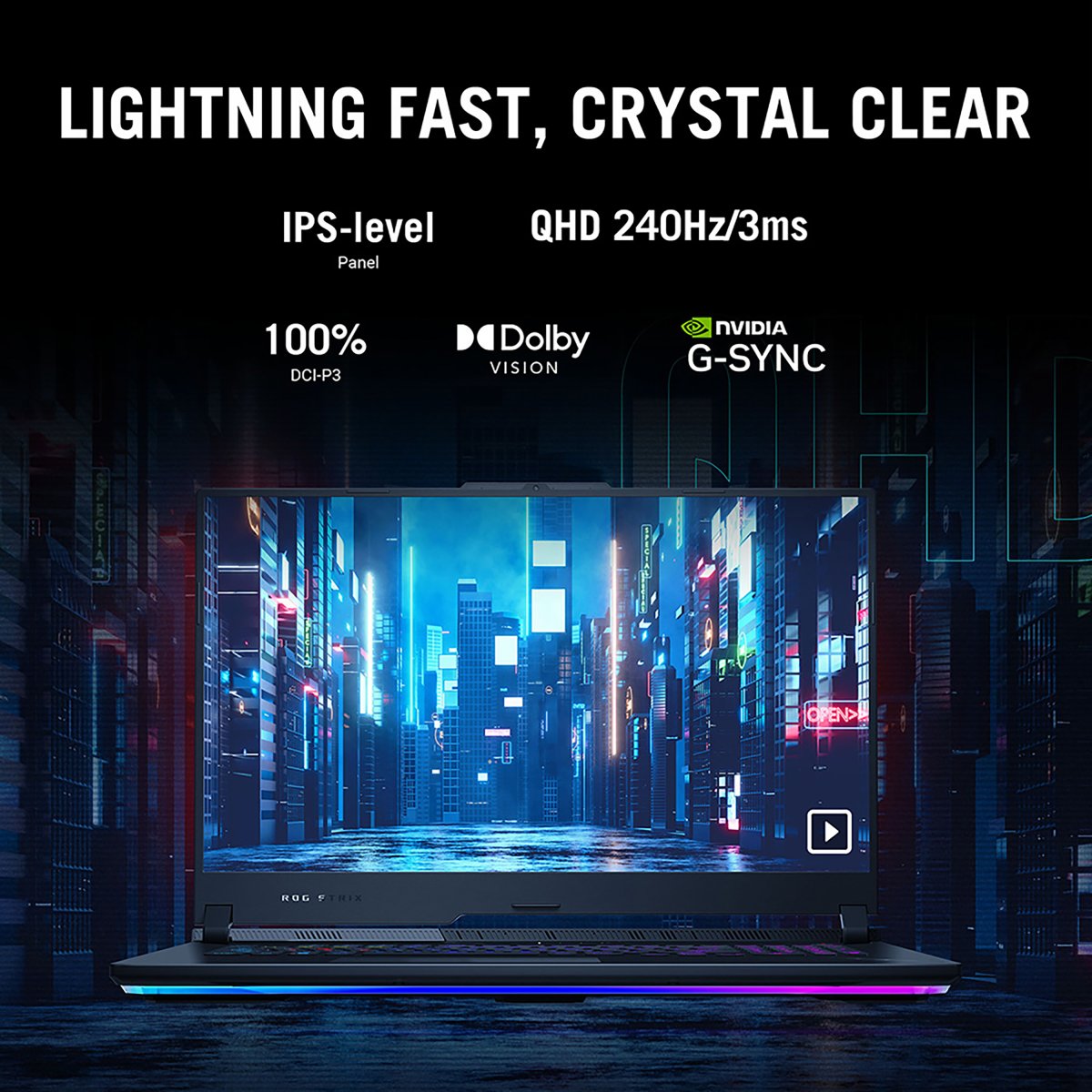 ASUS ROG Strix SCAR 17 G733PZ-LL002W AMD Ryzen™ 9 7945HX Laptop 43.9 cm (17.3") Wide Quad HD 32 GB DDR5-SDRAM 1 TB SSD NVIDIA GeForce RTX 4080 Wi-Fi 6E (802.11ax) Windows 11 Home Black - Image 9