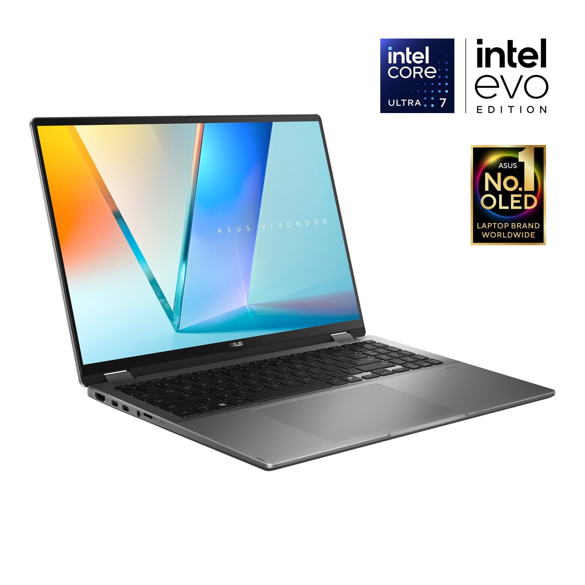 ASUS Vivobook 14 Flip TP3407SA-QL010W Copilot+ PC Intel Core Ultra 7 256V Hybrid (2-in-1) 35.6 cm (14") Touchscreen WUXGA 16 GB LPDDR5x-SDRAM 1 TB SSD Wi-Fi 7 (802.11be) Windows 11 Home Grey - Image 2