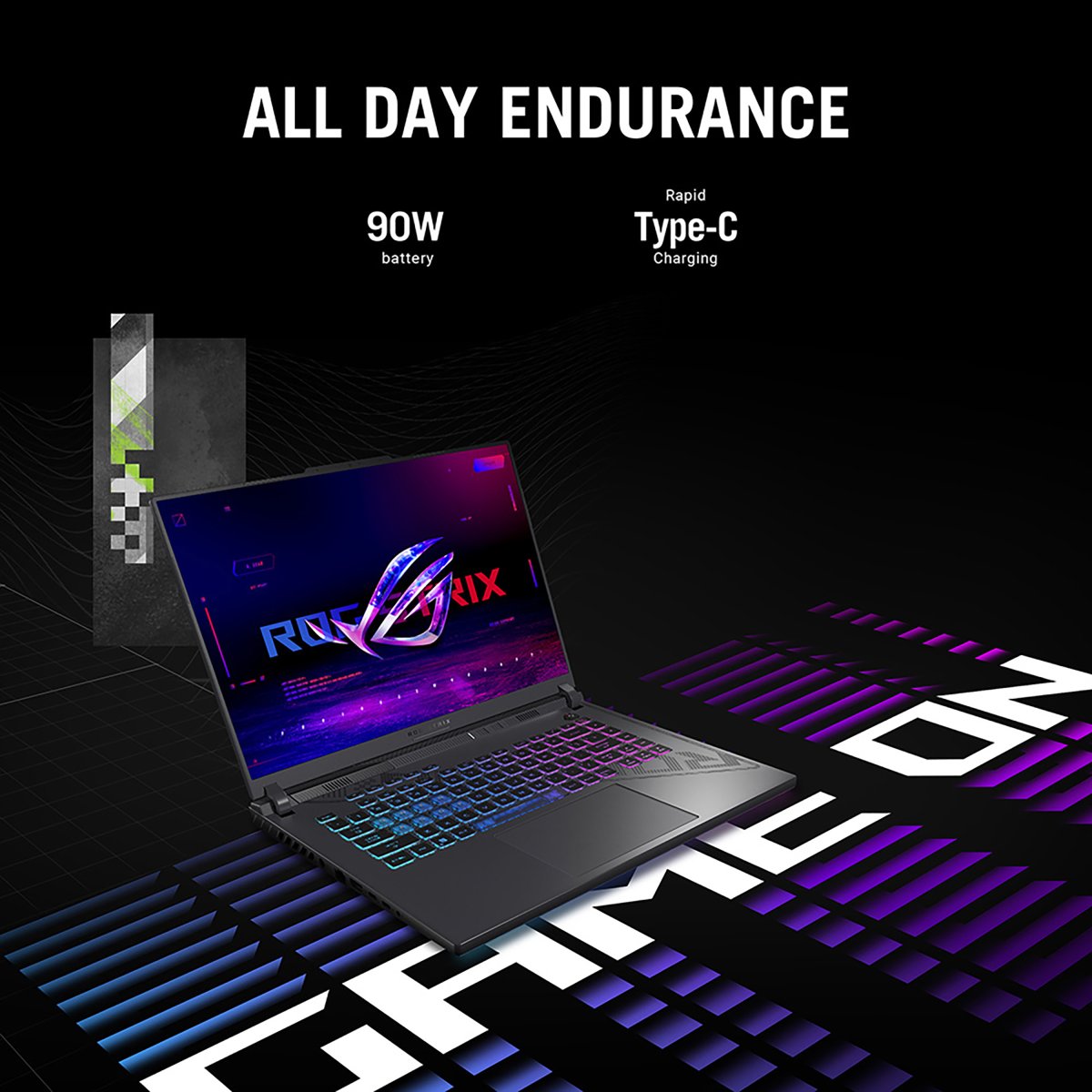ASUS ROG Strix G16 G614JU-N3146W Intel® Core™ i7 i7-13650HX Laptop 40.6 cm (16") WUXGA 16 GB DDR5-SDRAM 512 GB SSD NVIDIA GeForce RTX 4050 Wi-Fi 6E (802.11ax) Windows 11 Home Green, Grey - Image 15