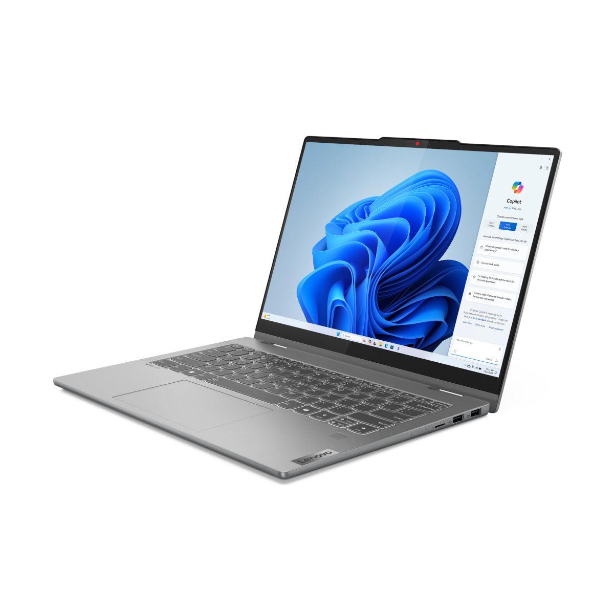 Lenovo IdeaPad 5 2-in-1 14IRH9 Intel® Core™ i7 i7-13620H Hybrid (2-in-1) 35.6 cm (14") Touchscreen WUXGA 16 GB LPDDR5x-SDRAM 512 GB SSD Wi-Fi 6 (802.11ax) Windows 11 Home UK English Grey - Image 5