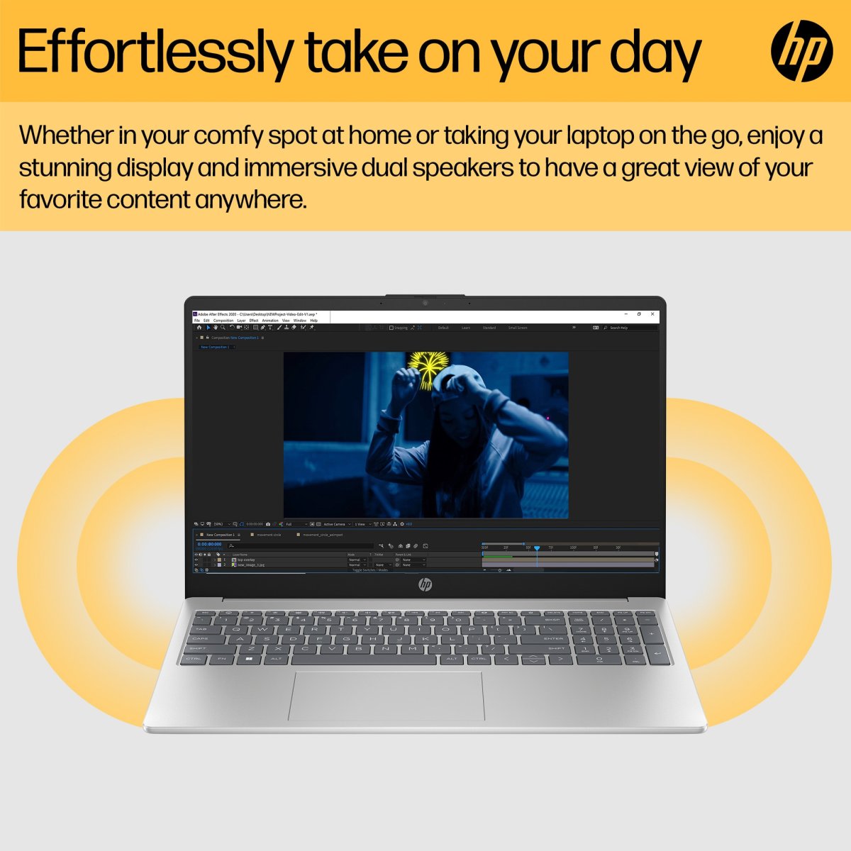 HP Laptop 15-fc0045na 15.6-inch FHD Ryzen 3 7320U 8GB 256GB SSD Windows 11 Home Jet Black - Image 6