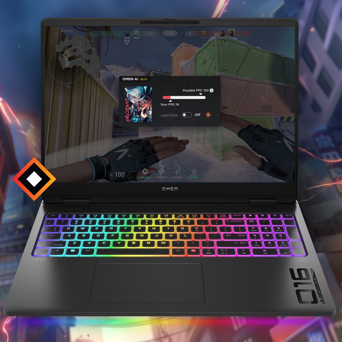HP OMEN MAX 16-ah0007na Intel Core Ultra 9 275HX Laptop 40.6 cm (16") WQXGA 32 GB DDR5-SDRAM 1 TB SSD NVIDIA GeForce RTX 5080 Wi-Fi 7 (802.11be) Windows 11 Home AI PC Black - Image 6