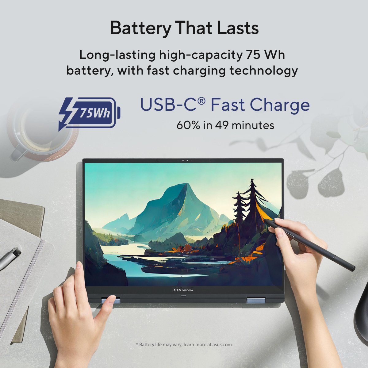 ASUS Zenbook 14 Flip OLED UP3404VA-KN139W Intel® Core™ i5 i5-1340P Hybrid (2-in-1) 35.6 cm (14") Touchscreen 2.8K 16 GB LPDDR5-SDRAM 512 GB SSD Wi-Fi 6E (802.11ax) Windows 11 Home Blue - Image 17