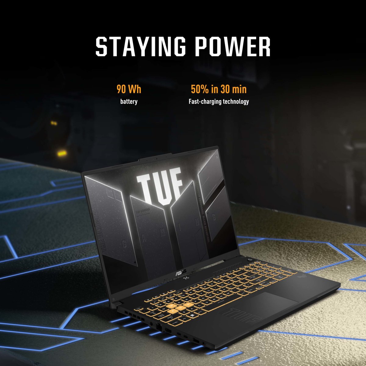 ASUS TUF Gaming F16 FX607VU-RL033W Copilot+ PC Intel® Core™ i7 i7-13620H Laptop 40.6 cm (16") WUXGA 16 GB DDR5-SDRAM 512 GB SSD NVIDIA GeForce RTX 4050 Wi-Fi 6 (802.11ax) Windows 11 Home Black, Grey - Image 16