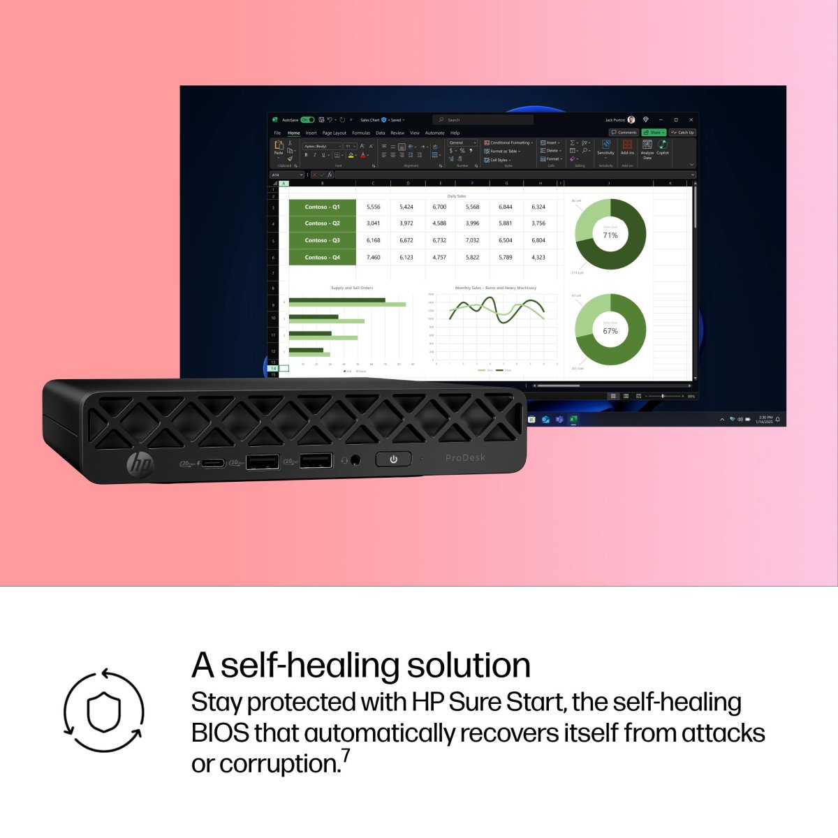 HP ProDesk 4 G1i AI PC Intel Core Ultra 5 235T 16 GB DDR5-SDRAM 512 GB SSD Windows 11 Pro Mini PC Black - Image 12