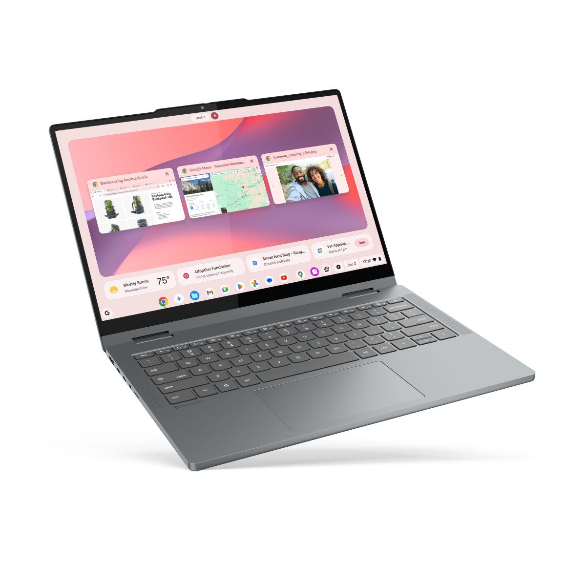 Lenovo Chrome 2in1 14ITN10 Intel® N N355 Chromebook 35.6 cm (14") Touchscreen WUXGA 8 GB LPDDR5-SDRAM 256 GB UFS Wi-Fi 6E (802.11ax) ChromeOS English Grey - Image 17