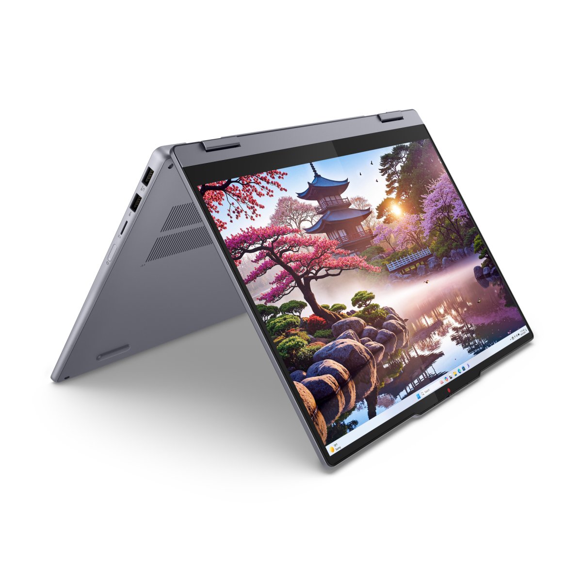 Lenovo IdeaPad 5 2-in-1 14AKP10 Copilot+ PC AMD Ryzen™ AI 7 350 Hybrid (2-in-1) 35.6 cm (14") Touchscreen WUXGA 24 GB LPDDR5x-SDRAM 512 GB SSD Wi-Fi 7 (802.11be) Windows 11 Home English Grey - Image 2