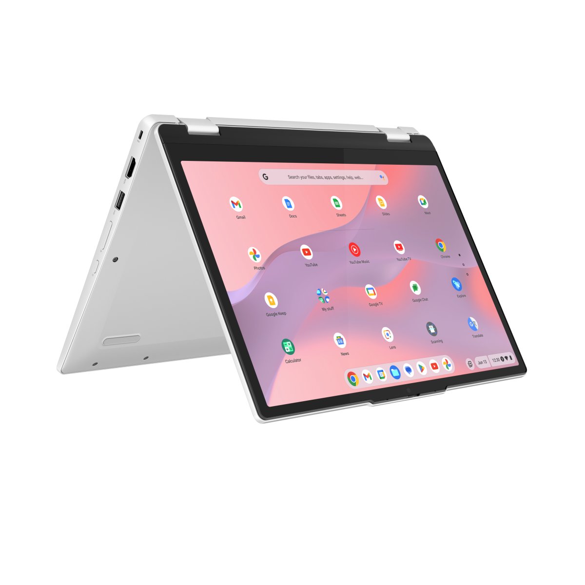 Lenovo IdeaPad Flex 3 Chrome 12IAN8 Intel® N N100 Chromebook 31 cm (12.2") Touchscreen WUXGA 8 GB LPDDR5-SDRAM 128 GB eMMC Wi-Fi 6E (802.11ax) ChromeOS UK English Grey - Image 4