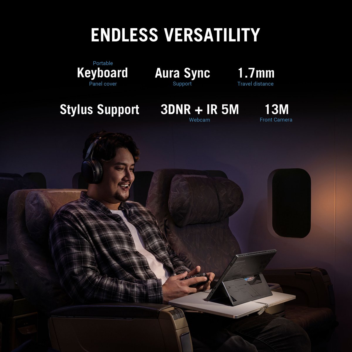 ASUS ROG Flow Z13 GZ301VU-MU001W Intel® Core™ i9 i9-13900H Hybrid (2-in-1) 34 cm (13.4") Touchscreen WQXGA 16 GB LPDDR5-SDRAM 1 TB SSD NVIDIA GeForce RTX 4050 Wi-Fi 6E (802.11ax) Windows 11 Home Black - Image 8