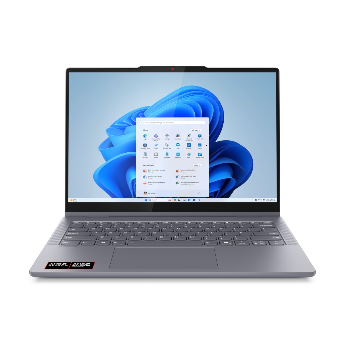 Lenovo IdeaPad 5 2-in-1 14AKP10 Copilot+ PC AMD Ryzen™ AI 7 350 Hybrid (2-in-1) 35.6 cm (14") Touchscreen WUXGA 24 GB LPDDR5x-SDRAM 512 GB SSD Wi-Fi 7 (802.11be) Windows 11 Home English Grey