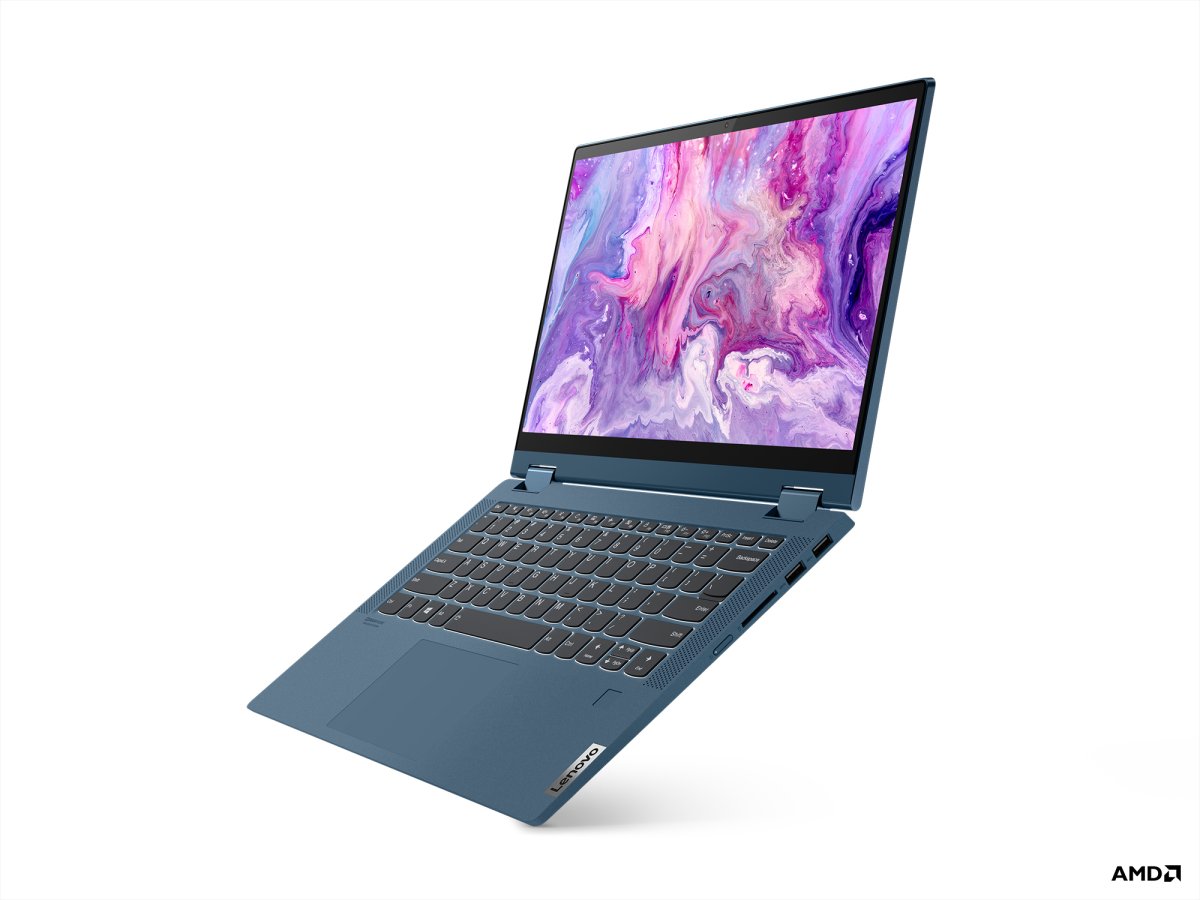 Lenovo IdeaPad Flex 5 14ARE05 AMD Ryzen™ 5 4500U Hybrid (2-in-1) 35.6 cm (14") Touchscreen Full HD 8 GB DDR4-SDRAM 256 GB SSD Wi-Fi 5 (802.11ac) Windows 10 Home in S mode Blue