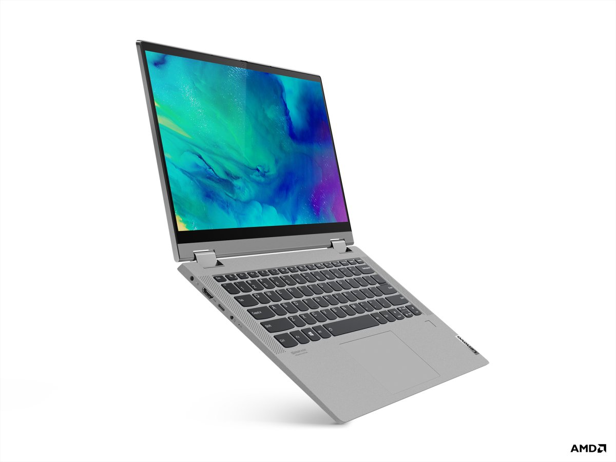 Lenovo IdeaPad Flex 5 14ALC05 AMD Ryzen™ 7 5700U Hybrid (2-in-1) 35.6 cm (14") Touchscreen Full HD 8 GB DDR4-SDRAM 512 GB SSD Wi-Fi 6 (802.11ax) Windows 10 Home in S mode UK English Grey, Platinum - Image 2