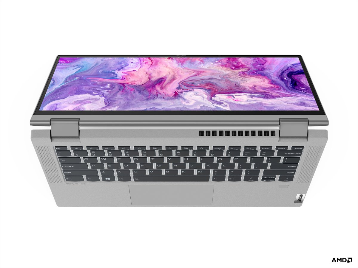 Lenovo IdeaPad Flex 5 14ALC05 AMD Ryzen™ 7 5700U Hybrid (2-in-1) 35.6 cm (14") Touchscreen Full HD 8 GB DDR4-SDRAM 512 GB SSD Wi-Fi 6 (802.11ax) Windows 10 Home in S mode UK English Grey, Platinum - Image 5