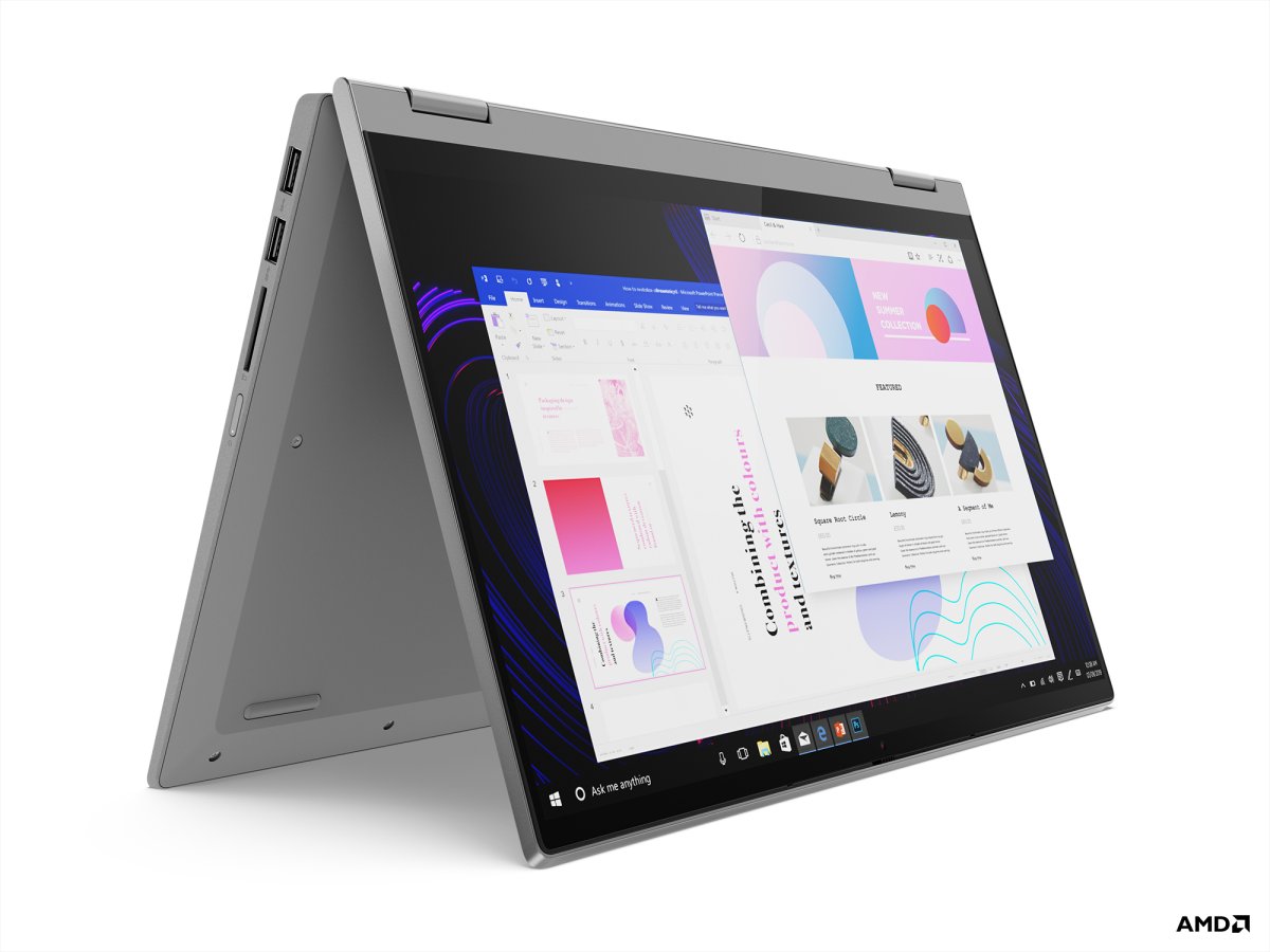 Lenovo IdeaPad Flex 5 14ALC05 AMD Ryzen™ 7 5700U Hybrid (2-in-1) 35.6 cm (14") Touchscreen Full HD 8 GB DDR4-SDRAM 512 GB SSD Wi-Fi 6 (802.11ax) Windows 10 Home in S mode UK English Grey, Platinum - Image 11
