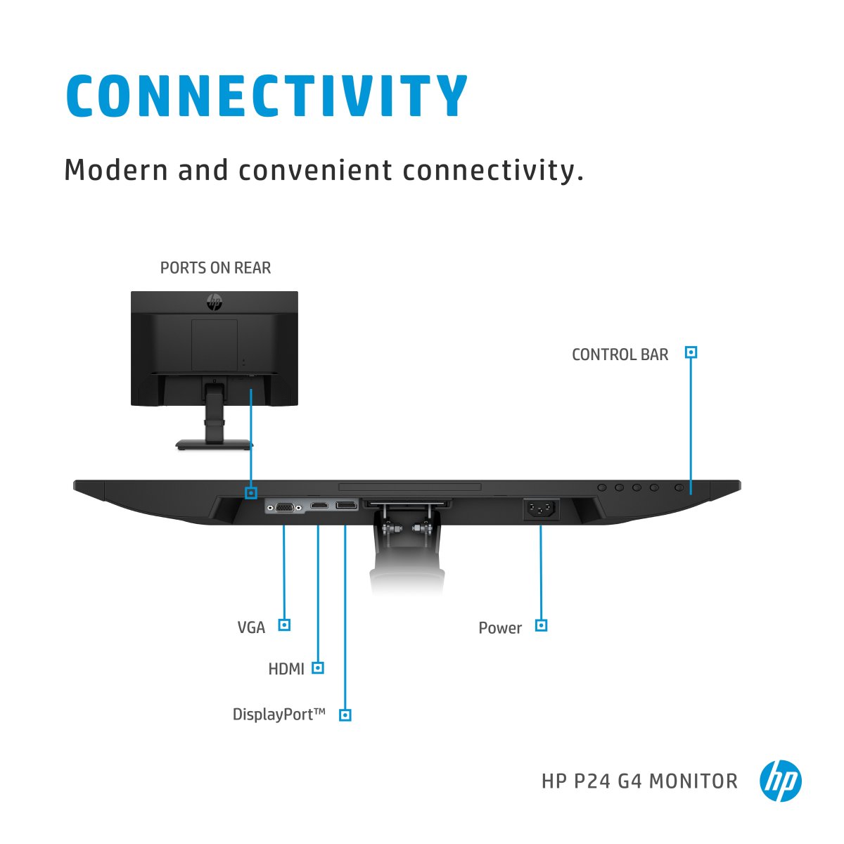 HP P-Series P24 G4 computer monitor 60.5 cm (23.8") 1920 x 1080 pixels Full HD - Image 9
