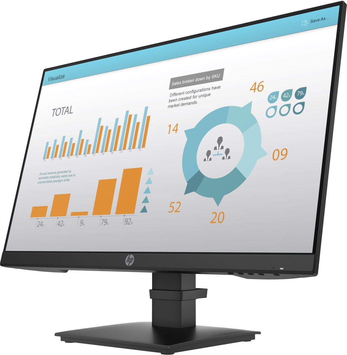 HP P-Series P24 G4 computer monitor 60.5 cm (23.8") 1920 x 1080 pixels Full HD - Image 2