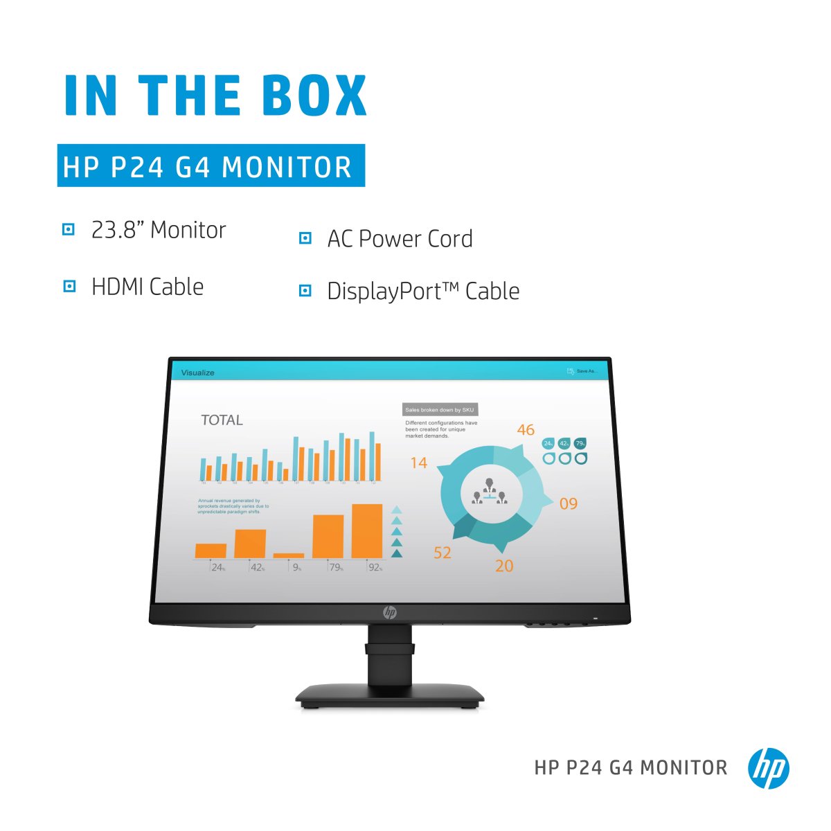 HP P-Series P24 G4 computer monitor 60.5 cm (23.8") 1920 x 1080 pixels Full HD - Image 6