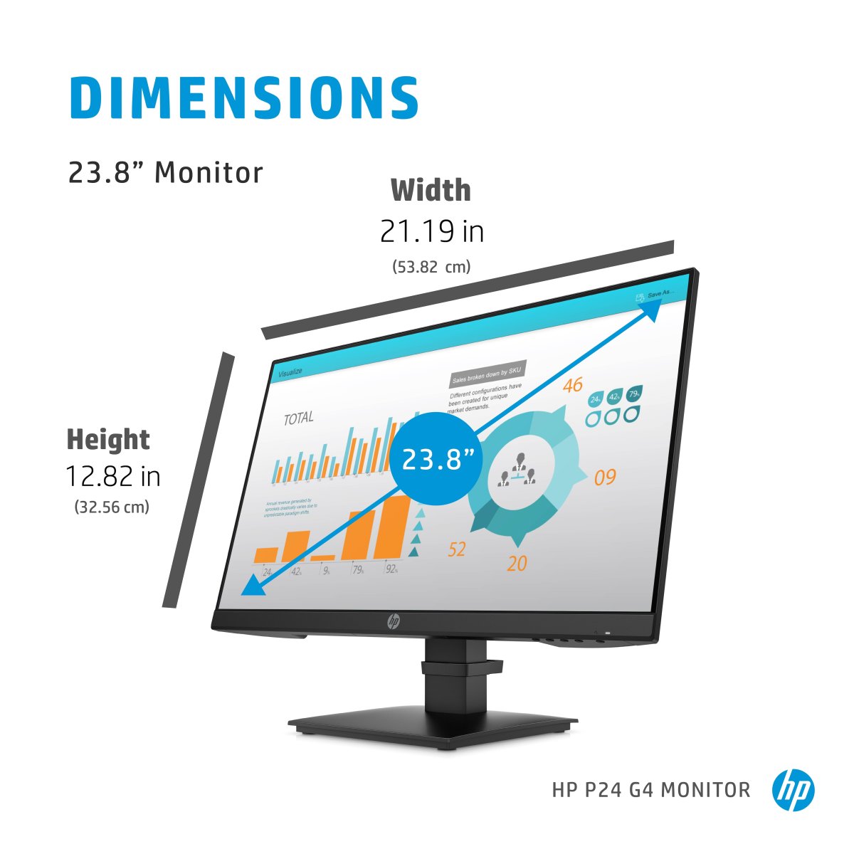 HP P-Series P24 G4 computer monitor 60.5 cm (23.8") 1920 x 1080 pixels Full HD - Image 8