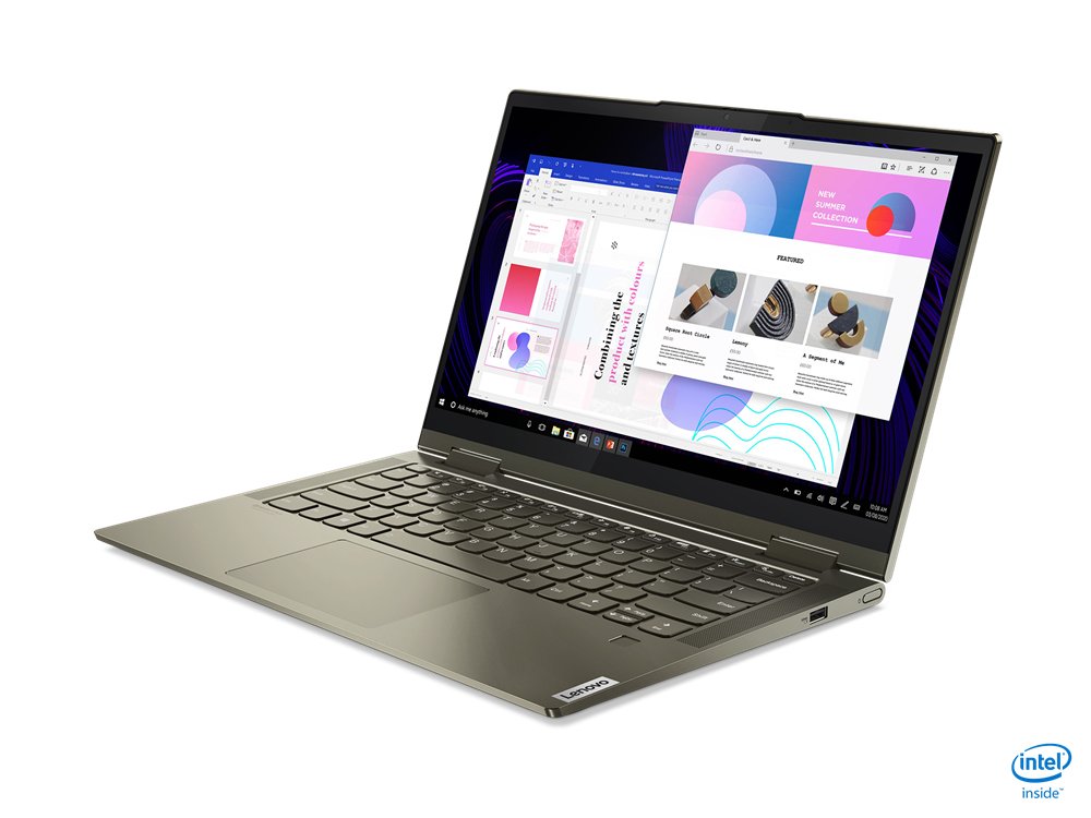 Lenovo Yoga 7 14ITL5 Intel® Core™ i7 i7-1165G7 Hybrid (2-in-1) 35.6 cm (14") Touchscreen Full HD 8 GB DDR4-SDRAM 512 GB SSD Wi-Fi 6 (802.11ax) Windows 10 Home Green