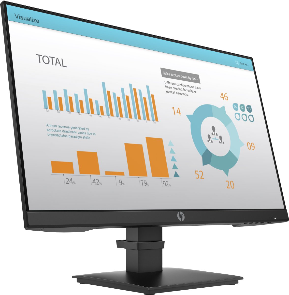 HP P-Series P24 G4 computer monitor 60.5 cm (23.8") 1920 x 1080 pixels Full HD - Image 3