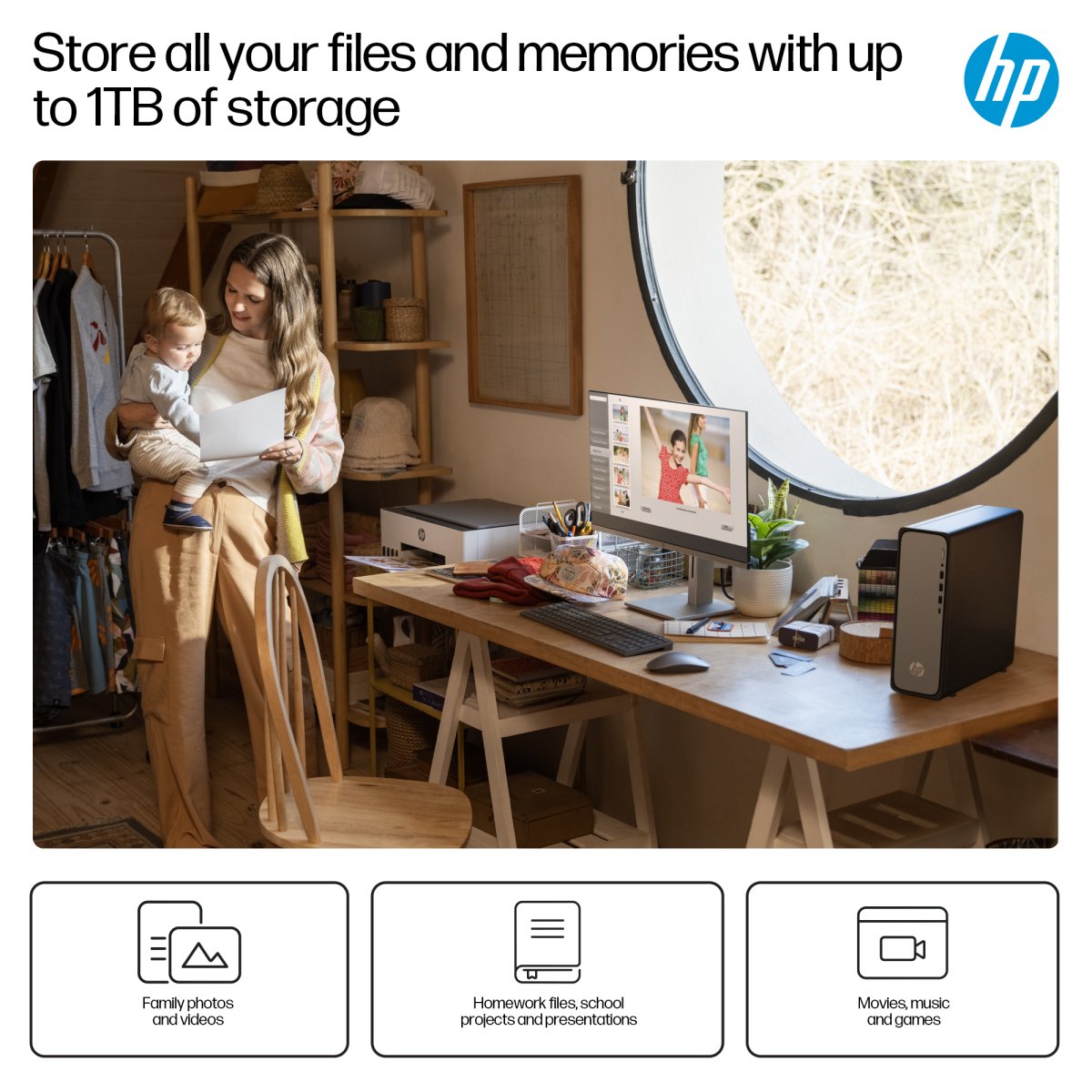 HP OmniDesk Slim S03-0009na Intel® Core™ i5 i5-14400 8 GB DDR5-SDRAM 512 GB SSD Windows 11 Home Tower PC Silver - Image 3