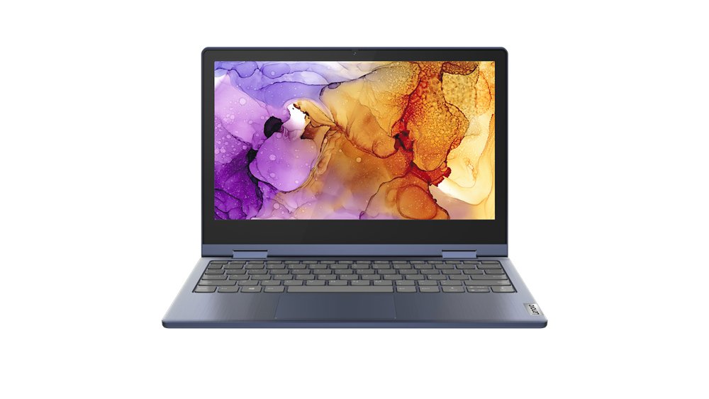 Lenovo IdeaPad Flex 3 11ADA05 AMD Athlon Silver 3050e Hybrid (2-in-1) 29.5 cm (11.6") Touchscreen HD 4 GB DDR4-SDRAM 64 GB eMMC Wi-Fi 5 (802.11ac) Windows 10 Home in S mode UK English Blue