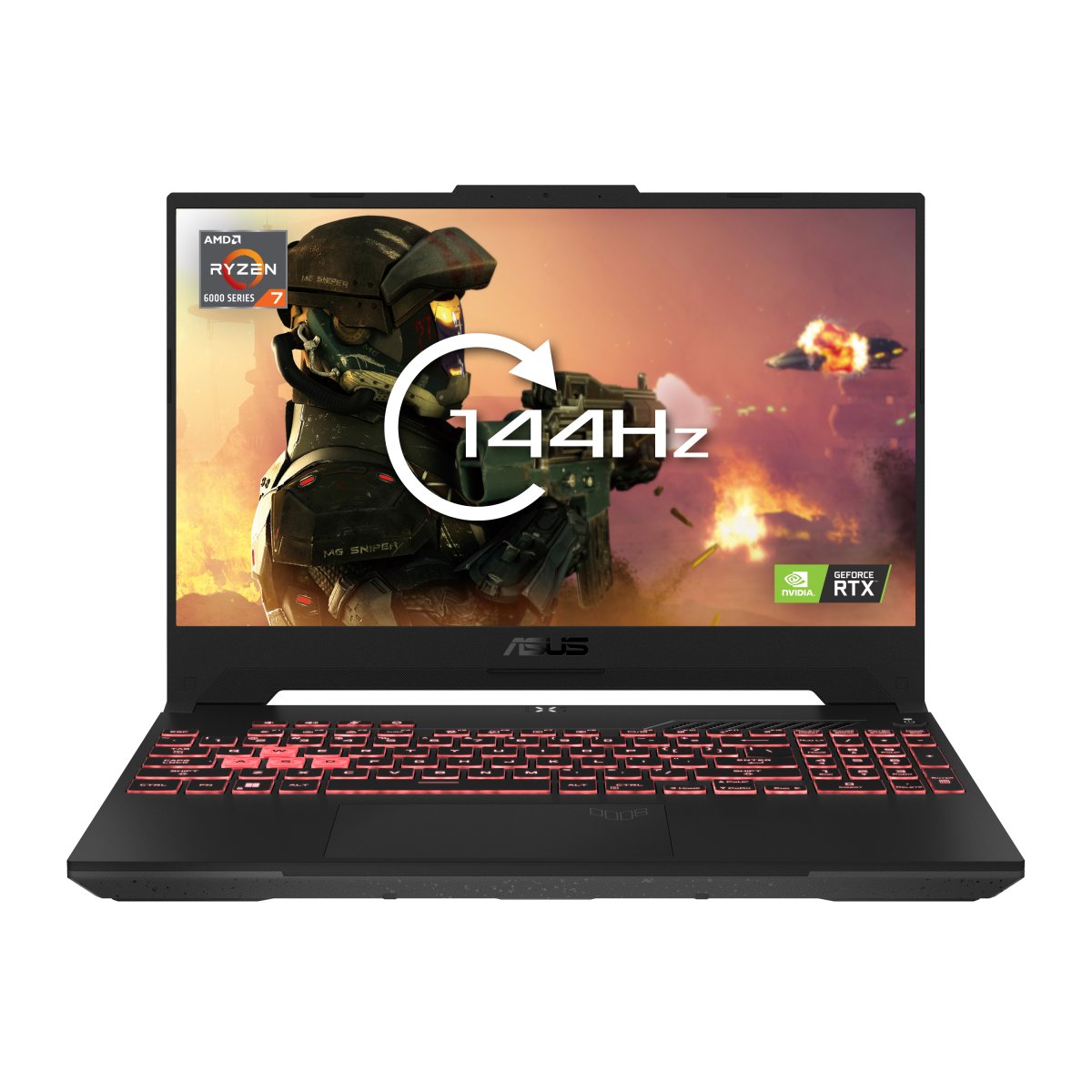 ASUS TUF Gaming A15 FA507RM-HQ019W AMD Ryzen™ 7 6800H Laptop 39.6 cm (15.6") Wide Quad HD 16 GB DDR5-SDRAM 1 TB SSD NVIDIA GeForce RTX 3060 Wi-Fi 6 (802.11ax) Windows 11 Home Grey - Image 2
