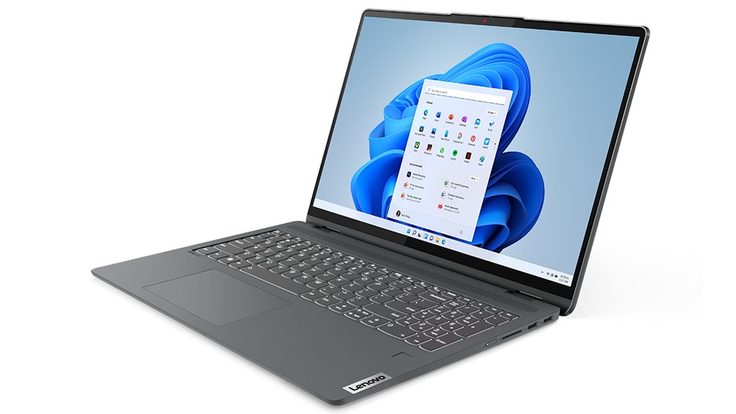 Lenovo IdeaPad Flex 5 16ALC7 AMD Ryzen™ 5 5500U Hybrid (2-in-1) 40.6 cm (16") Touchscreen WUXGA 8 GB LPDDR4x-SDRAM 512 GB SSD Wi-Fi 6 (802.11ax) Windows 11 Home in S mode UK English Grey - Image 2
