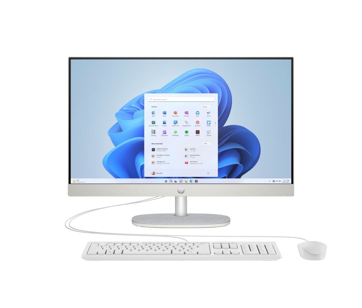 HP 24 -cr0047na PC Intel® Core™ i5 i5-1335U 60.5 cm (23.8") 1920 x 1080 pixels All-in-One PC 8 GB DDR4-SDRAM 512 GB SSD Windows 11 Home Wi-Fi 6 (802.11ax) White