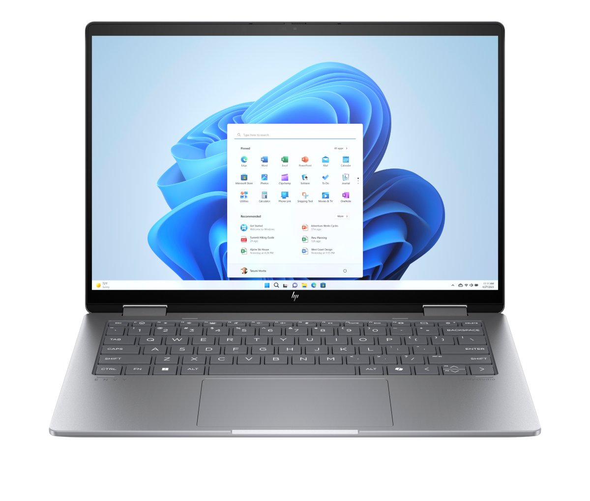 HP Elite x360 Envy x360 14-fa0004na AMD Ryzen™ 5 8640HS Hybrid (2-in-1) 35.6 cm (14") Touchscreen 2K 16 GB LPDDR5-SDRAM 512 GB SSD Wi-Fi 6E (802.11ax) Windows 11 Home AI PC Silver - Image 2