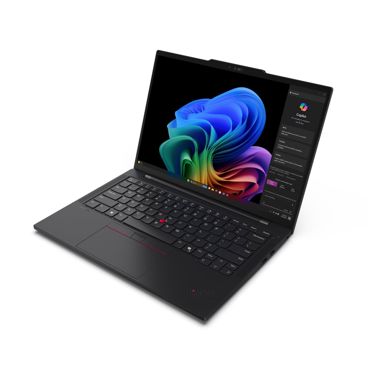 Lenovo ThinkPad T14s Gen 6 (Snapdragon) Copilot+ PC X1E-78-100 Laptop 35.6 cm (14") WUXGA 32 GB LPDDR5x-SDRAM 1 TB SSD Wi-Fi 7 (802.11be) Windows 11 Pro UK English Black - Image 8