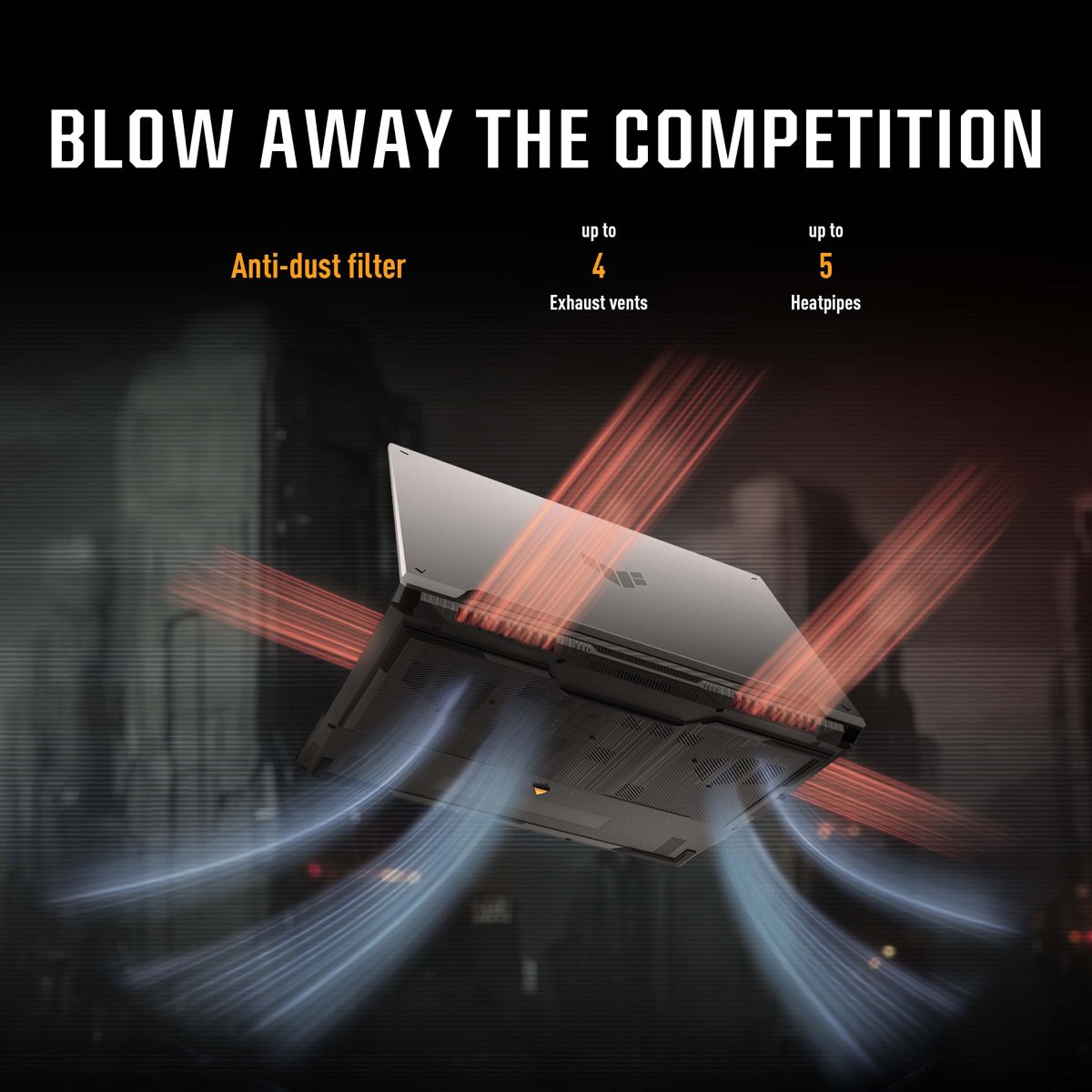 ASUS TUF Gaming A16 FA607NU-RL051W AMD Ryzen™ 5 7535HS Laptop 40.6 cm (16") WUXGA 16 GB DDR5-SDRAM 512 GB SSD NVIDIA GeForce RTX 4050 Wi-Fi 6 (802.11ax) Windows 11 Home Black, Grey - Image 6