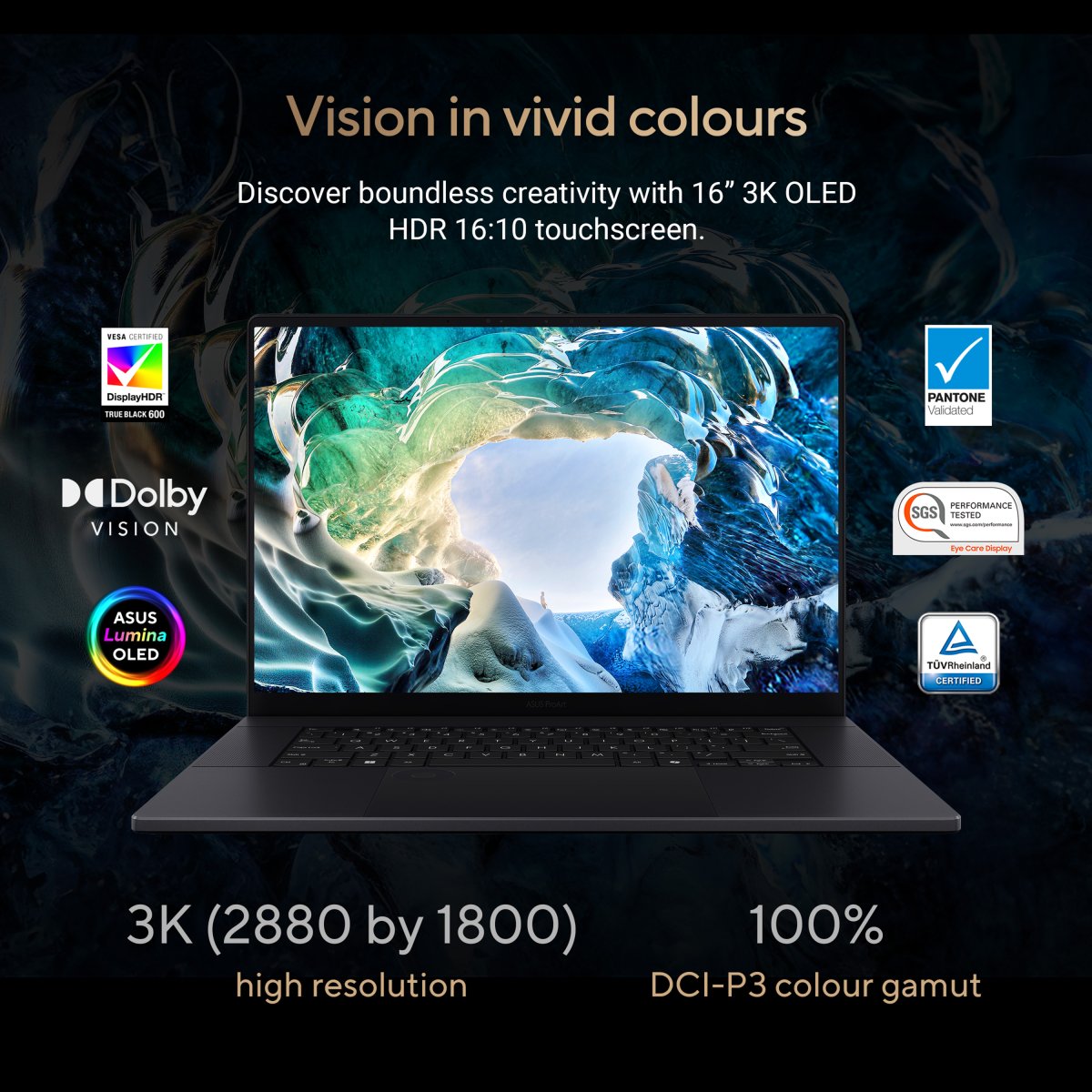 ASUS ProArt P16 H7606WP-RJ087W Copilot+ PC AMD Ryzen AI 9 HX 370 Laptop 40.6 cm (16") Touchscreen 3K 64 GB LPDDR5x-SDRAM 4 TB SSD NVIDIA GeForce RTX 5070 Wi-Fi 7 (802.11be) Windows 11 Home Black - Image 8