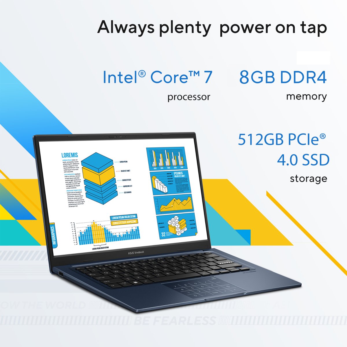 ASUS Vivobook 14 X1404VA-EB142W Intel® Core™ i7 i7-1355U Laptop 35.6 cm (14") Full HD 16 GB DDR4-SDRAM 512 GB SSD Wi-Fi 6E (802.11ax) Windows 11 Home Silver - Image 3