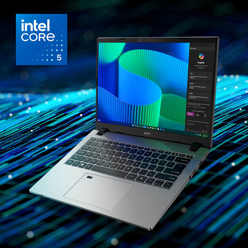 Acer TravelMate P2 P214-55-G2-TCO-52XW Intel® Core™ i5 i5-1335U Laptop 14" WUXGA 16 GB DDR5-SDRAM 512 GB SSD Wi-Fi 6E (802.11ax) Windows 11 Pro Gray