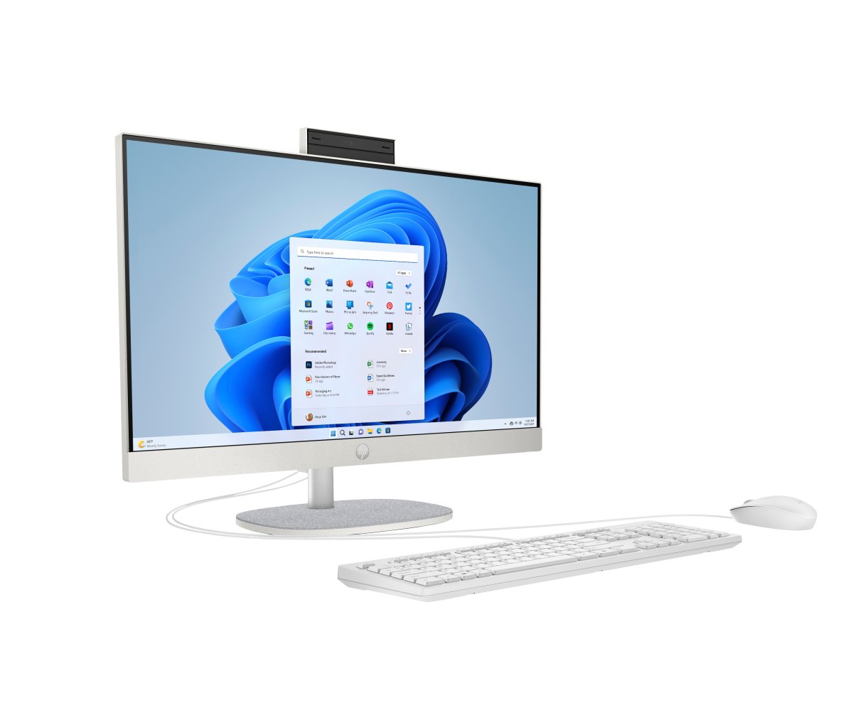HP 24 -cr0047na PC Intel® Core™ i5 i5-1335U 60.5 cm (23.8") 1920 x 1080 pixels All-in-One PC 8 GB DDR4-SDRAM 512 GB SSD Windows 11 Home Wi-Fi 6 (802.11ax) White - Image 2