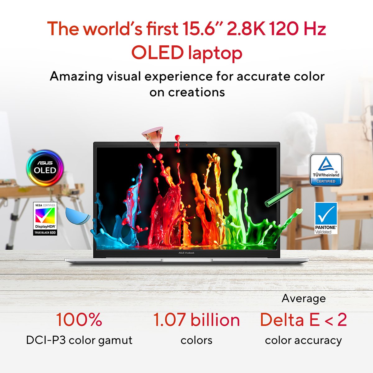 ASUS Vivobook Pro 15 OLED M6500RE-MA055W AMD Ryzen™ 9 6900HX Laptop 39.6 cm (15.6") 2.8K 16 GB LPDDR5-SDRAM 1 TB SSD NVIDIA GeForce RTX 3050 Ti Wi-Fi 6E (802.11ax) Windows 11 Home Silver - Image 12