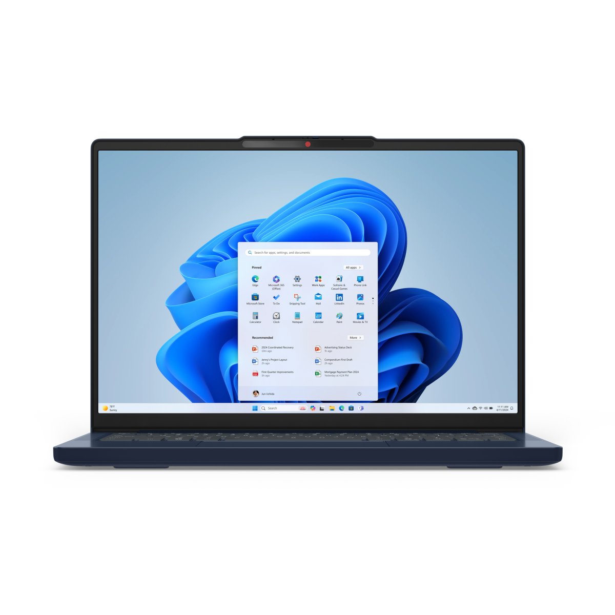 Lenovo IdeaPad Slim 3 14AHP10 AMD Ryzen™ 7 8840HS Laptop 35.6 cm (14") WUXGA 24 GB DDR5-SDRAM 1 TB SSD Wi-Fi 7 (802.11be) Windows 11 Home English Blue - Image 3