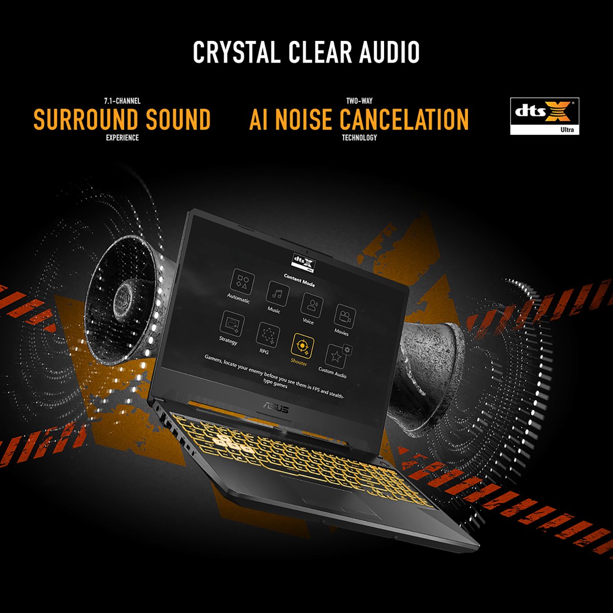 ASUS TUF Gaming A15 FA506NFR-HN003W AMD Ryzen™ 7 7435HS Laptop 39.6 cm (15.6") Full HD 16 GB DDR5-SDRAM 512 GB SSD NVIDIA GeForce RTX 2050 Wi-Fi 6 (802.11ax) Windows 11 Home Black - Image 13