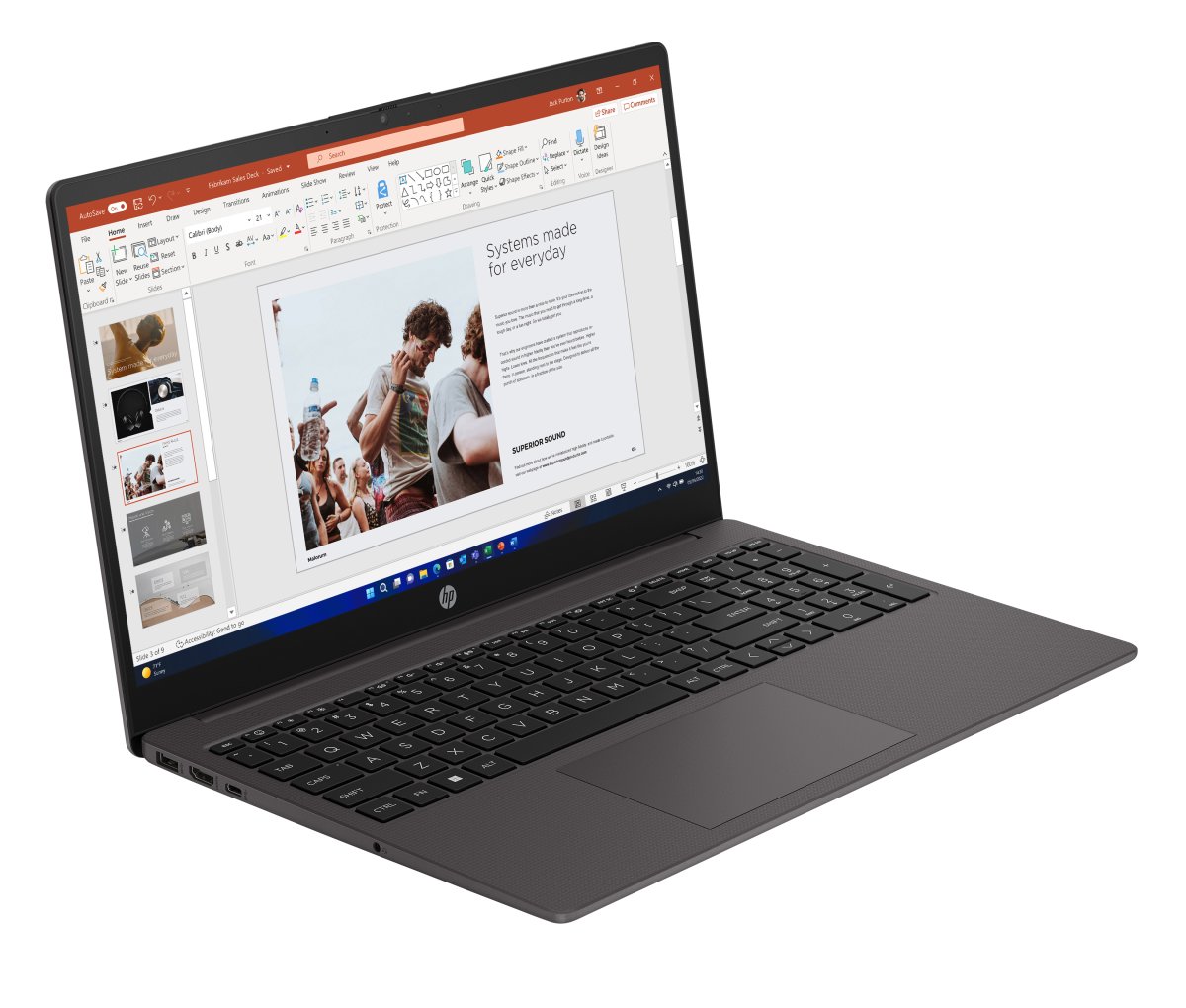 HP 255 G10 15.6-inch FHD Ryzen 5 7530U 8GB 256GB SSD Windows 11 Home - Image 2