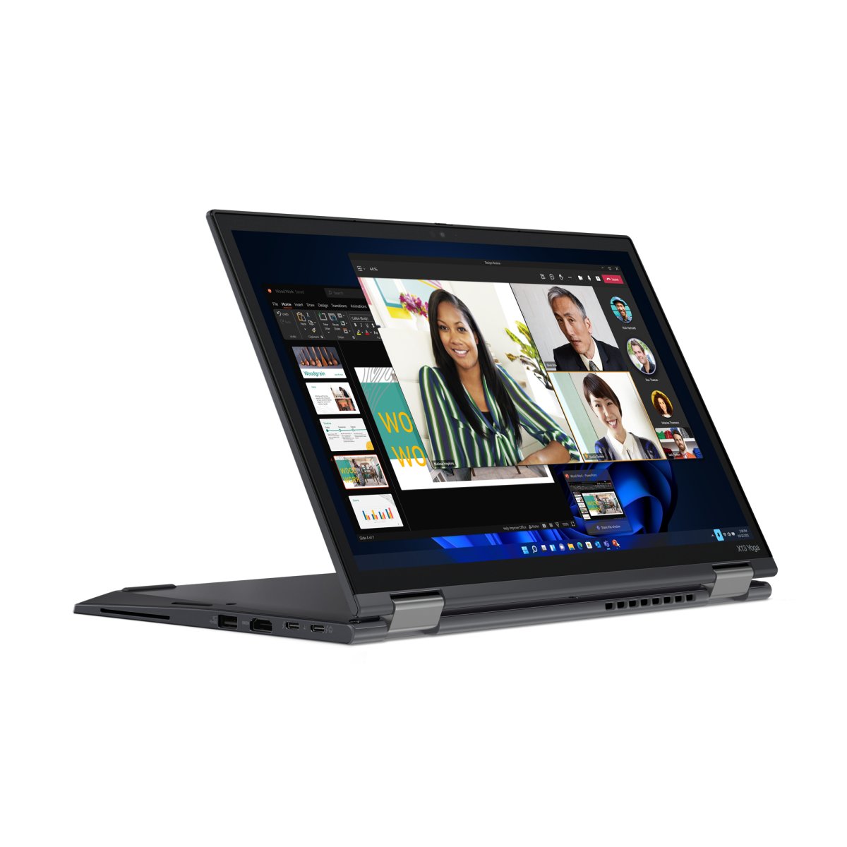 Lenovo ThinkPad X13 Yoga Gen 3 Intel® Core™ i5 i5-1235U Hybrid (2-in-1) 13.3" Touchscreen WUXGA 16 GB LPDDR4x-SDRAM 256 GB SSD Wi-Fi 6E (802.11ax) Windows 11 Pro UK English Black - Image 2