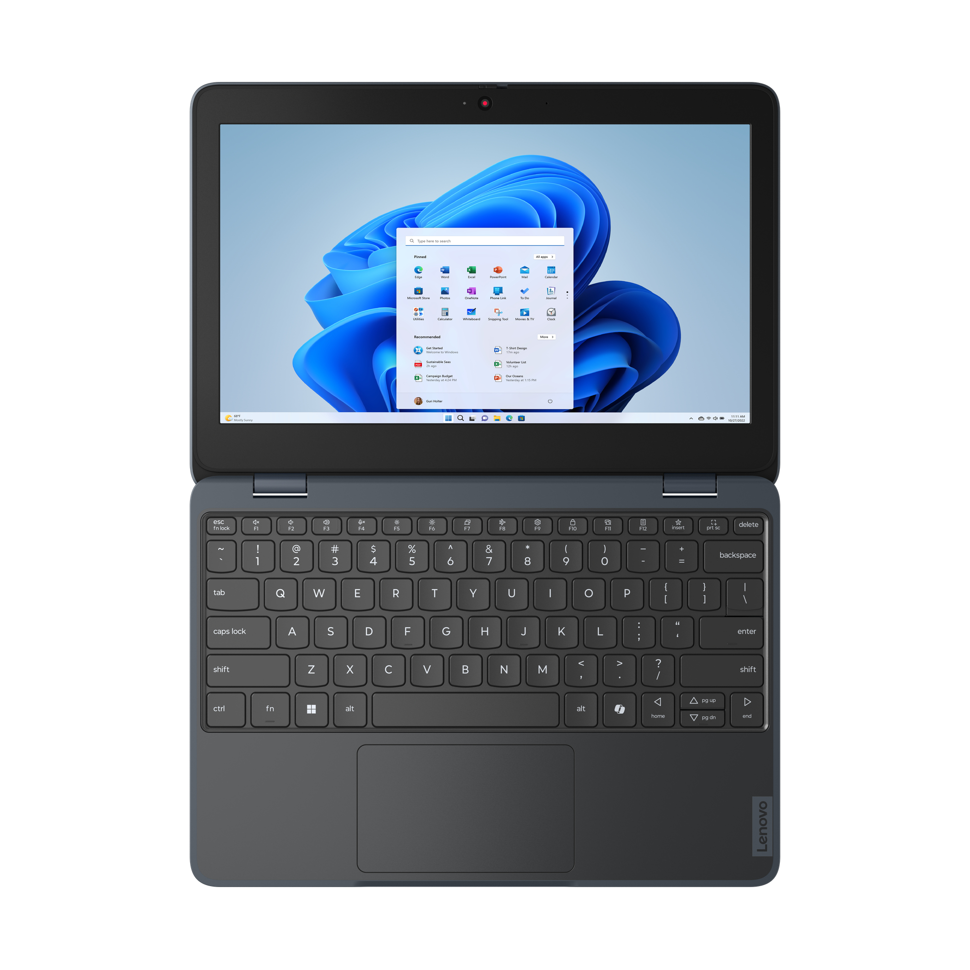 Lenovo 100w Gen 5 Intel® N N150 Laptop 29.5 cm (11.6") HD 8 GB LPDDR5-SDRAM 128 GB SSD Wi-Fi 6E (802.11ax) Windows 11 Pro English Grey - Image 14