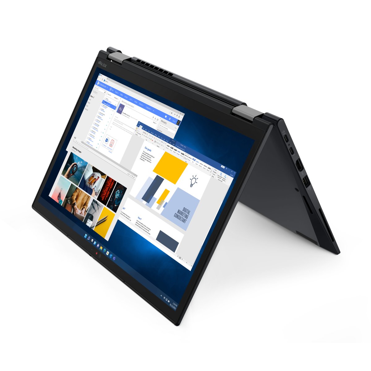 Lenovo ThinkPad X13 Yoga Gen 3 Intel® Core™ i5 i5-1235U Hybrid (2-in-1) 13.3" Touchscreen WUXGA 16 GB LPDDR4x-SDRAM 256 GB SSD Wi-Fi 6E (802.11ax) Windows 11 Pro UK English Black - Image 11